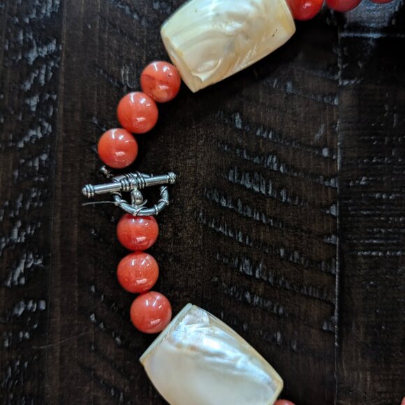 Retro Chunky Beaded Necklace Toggle Clasp Party Statement Glam - Picture 3 of 8